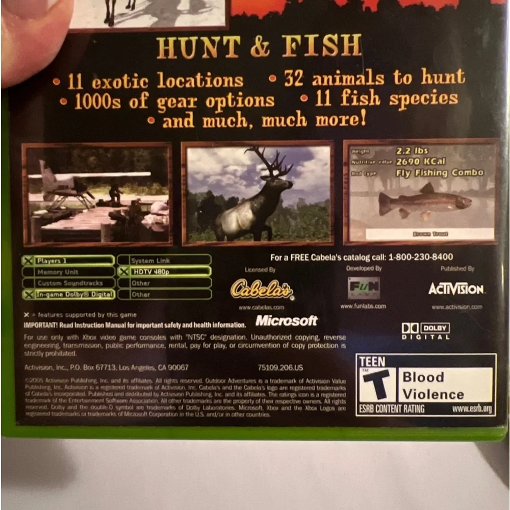 Xbox : Cabelas Outdoor Adventures Video Games Hunt And Fish Complete W/ Manual